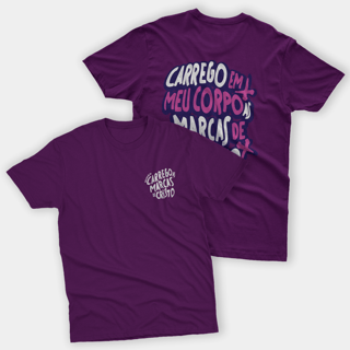 Nome do produto Marcas de Cristo - (Estampa roxa e branca)