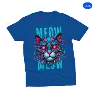 Nome do produto Gato Cyber Blue - Unissex