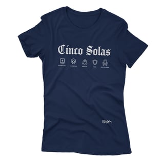 Nome do produto Cinco Solas em ícones - Baby Look
