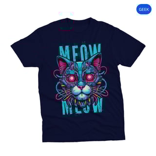 Nome do produto Gato Cyber Blue - Unissex