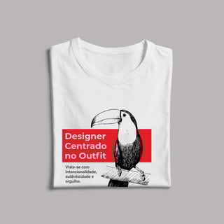 Designer centrado no outfit - (estampa vermelha)