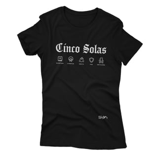 Nome do produto Cinco Solas em ícones - Baby Look