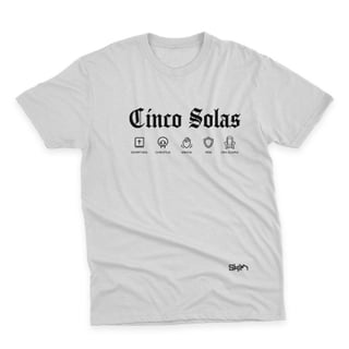Cinco Solas em ícones - Unissex (branco)