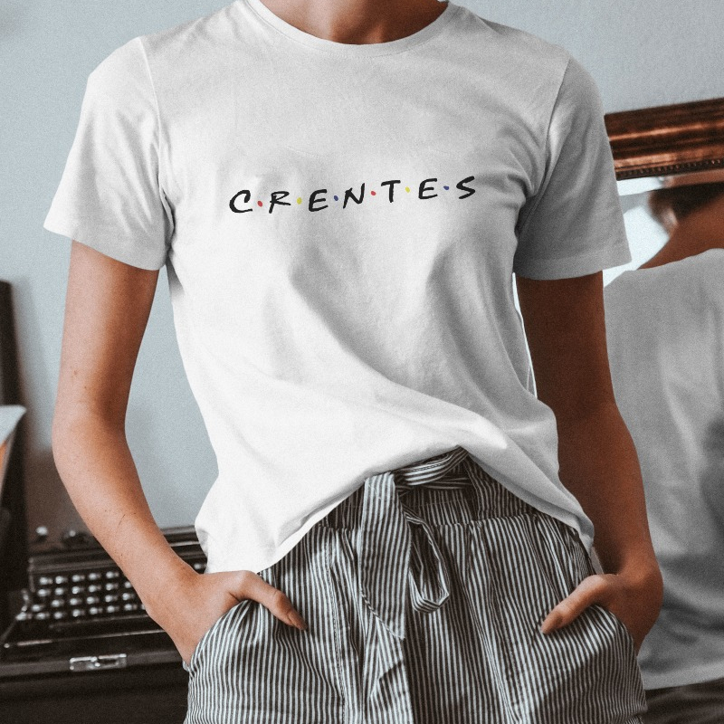 Crentes Friends Serie - Baby Look (estampa preta)