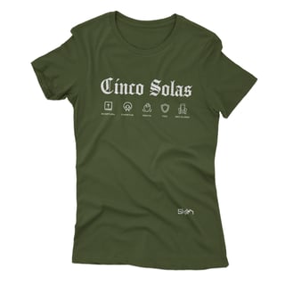 Nome do produto Cinco Solas em ícones - Baby Look