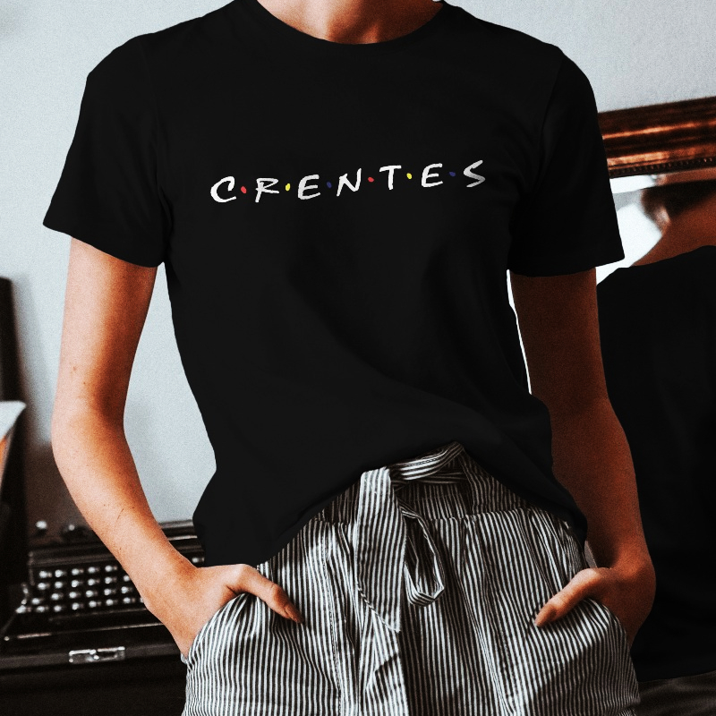 Crentes Friends Serie - Baby Look (estampa branca)
