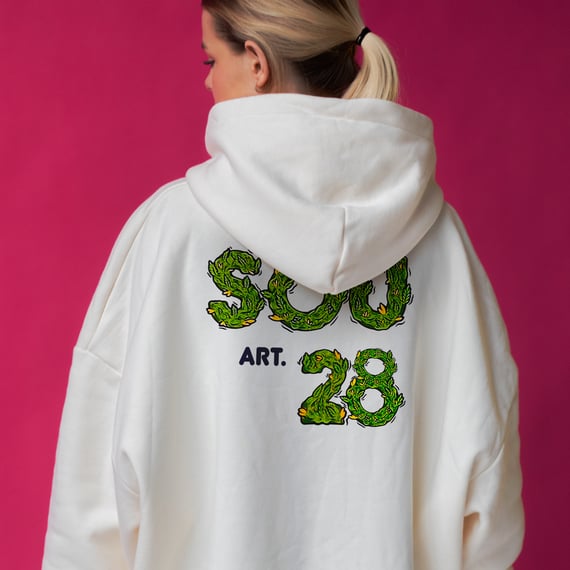 Moletom Branco TRYHARD  Sou 28 weed