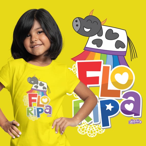 Camiseta Infantil I Floripa Meu Boizinho