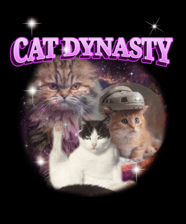 Nome do produto Cat dynasty camiseta reta preta
