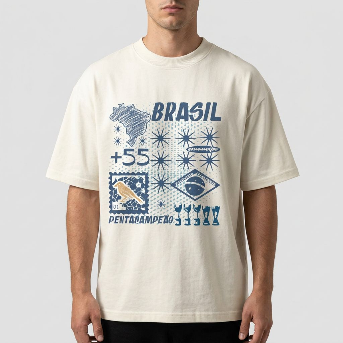 Nome do produto: Camiseta Oversized - Brasil