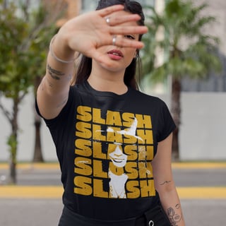 Nome do produto Camiseta Baby Long Slash - Deuses da Guitarra