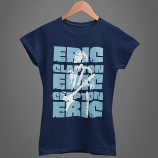 Nome do produto Camiseta Baby Long Eric Clapton - Deuses da Guitarra