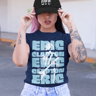 Nome do produto Camiseta Baby Long Eric Clapton - Deuses da Guitarra