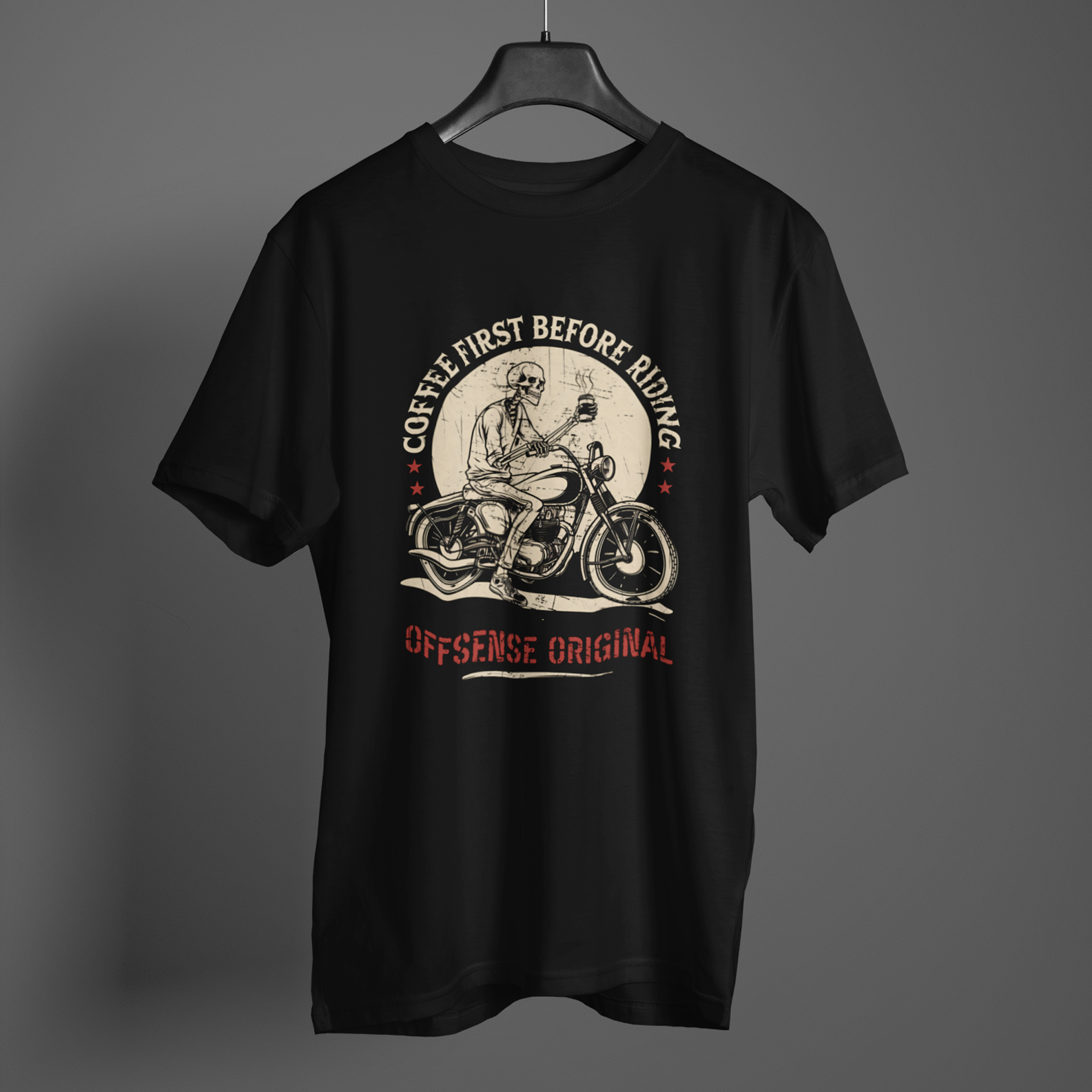 Camiseta Coffee First Before Riding