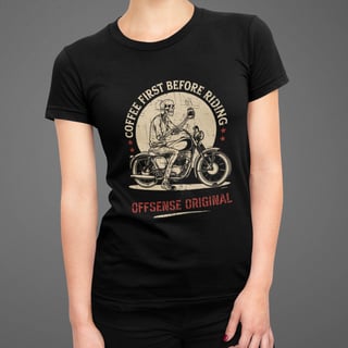Nome do produto Camiseta Baby Long Coffee First Before Riding