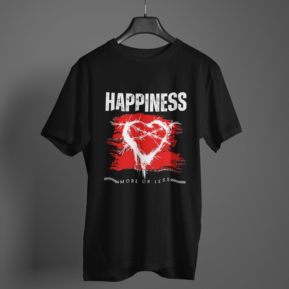 Nome do produto: Camiseta Happiness Preta
