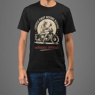 Nome do produto Camiseta Coffee First Before Riding