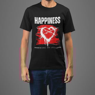Nome do produto Camiseta Happiness Preta