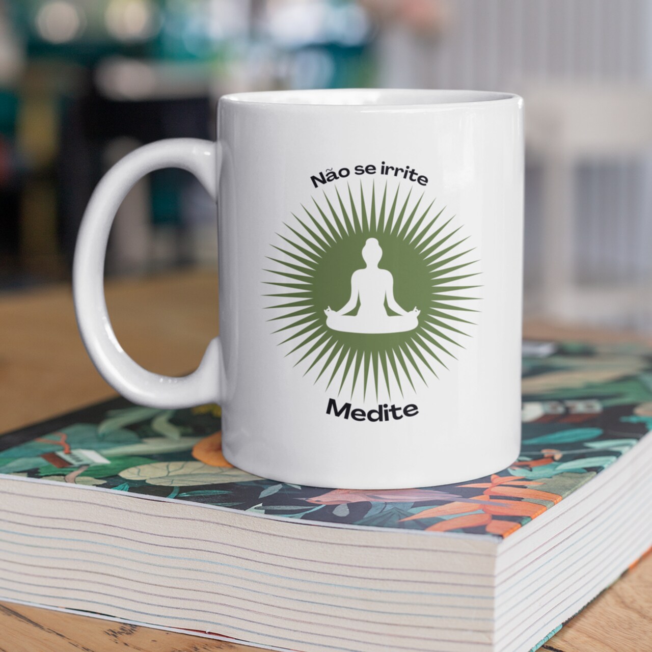 Caneca de Yoga Meditação Solar - Verde