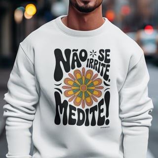 Nome do produto Moletom Meditação Floral Retrô | Yogaverso