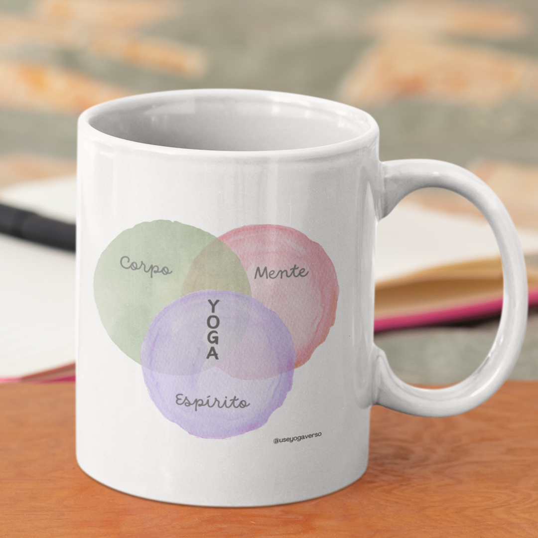 Nome do produto: Caneca - Harmonia Corpo, Mente e Espírito = Yoga