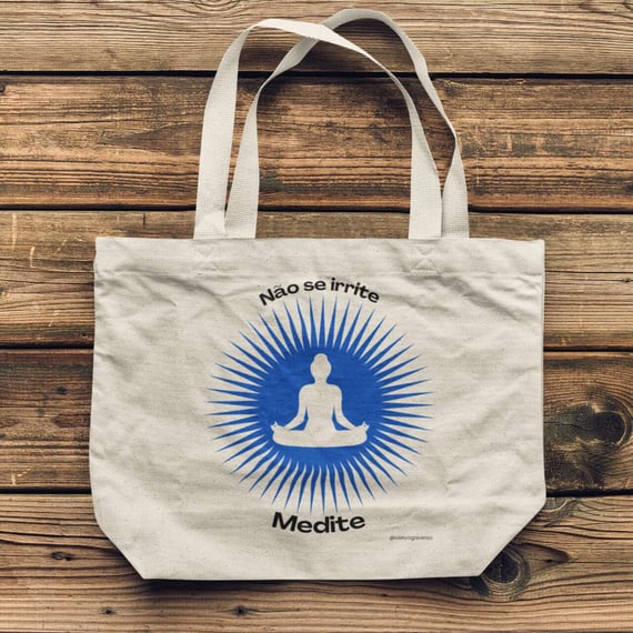 Ecobag de Yoga Meditação Solar - Azul