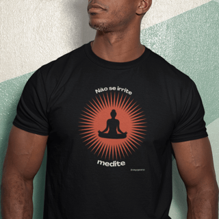 Nome do produto Camiseta Yoga - Não se irrite, medite! 