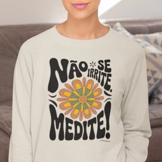 Moletom Meditação Floral Retrô | Yogaverso