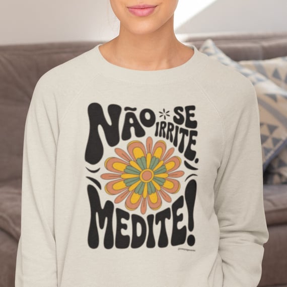 Moletom Meditação Floral Retrô | Yogaverso