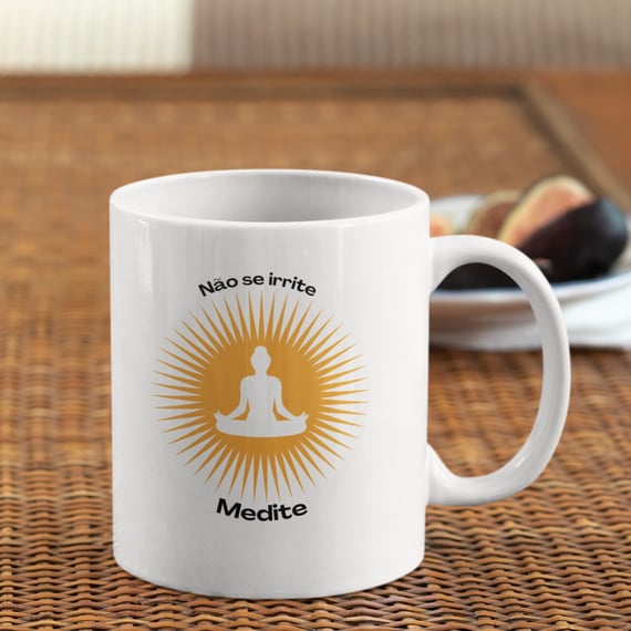 Caneca de Yoga Meditação Solar - Amarela