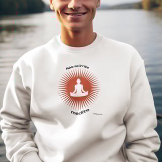 Nome do produto Moletom Yoga - Não se irrite, medite!