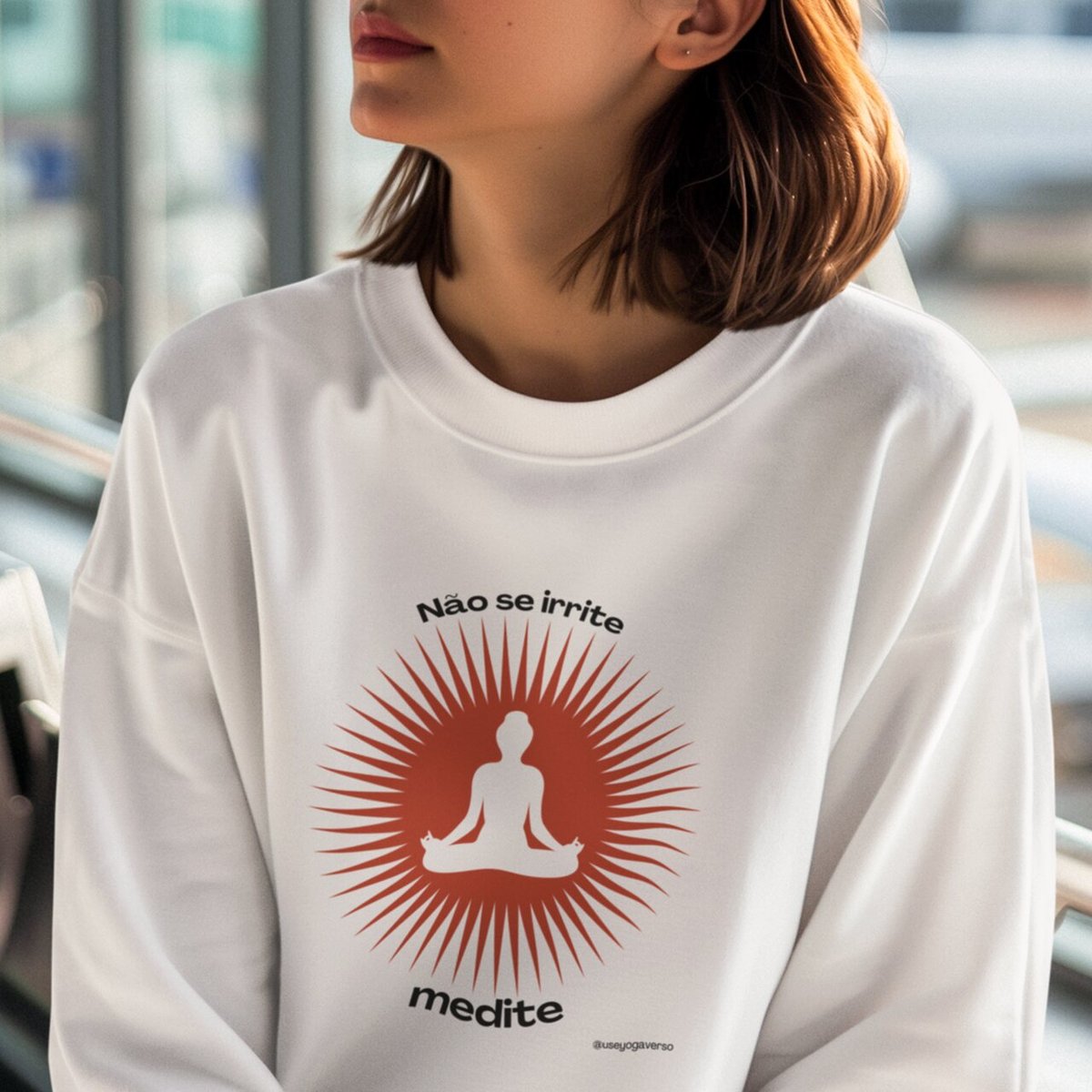 Nome do produto: Moletom Yoga - Não se irrite, medite!