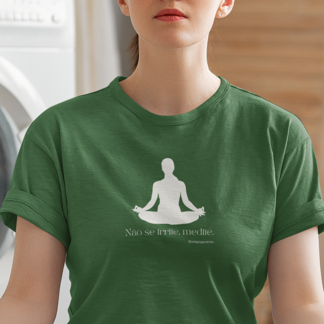 Nome do produto: Camiseta Yoga - Não se irrite, medite! 