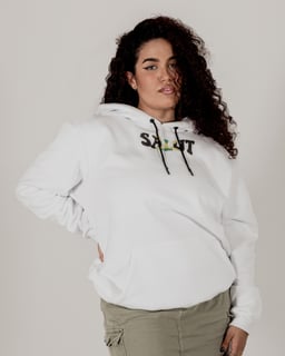 Nome do produto Salut Jamaica | White | Hoodie