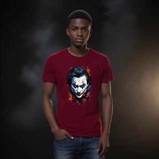 Nome do produto Sorriso do Caos: Estilo Coringa  (T-Shirt Quality)