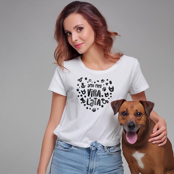 Camiseta feminina baby long 