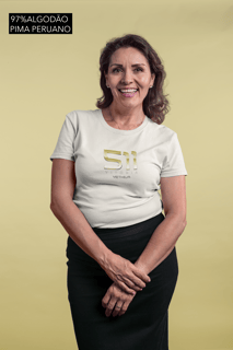 Nome do produto Cam. Unissex. Marfim de Algodão Pima - 511 Vitória - Yethiva