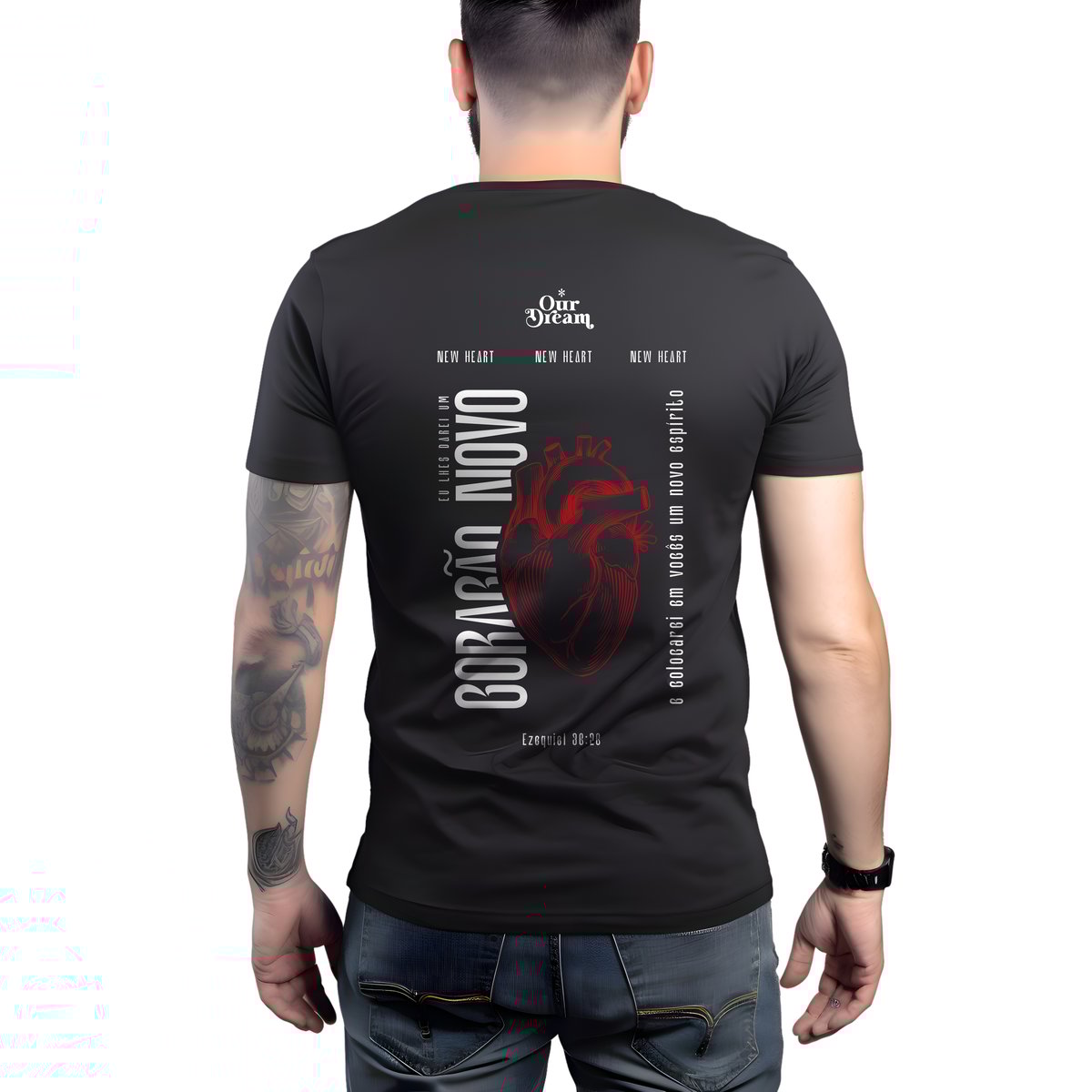 Nome do produto: Camiseta novo coração - mult cores