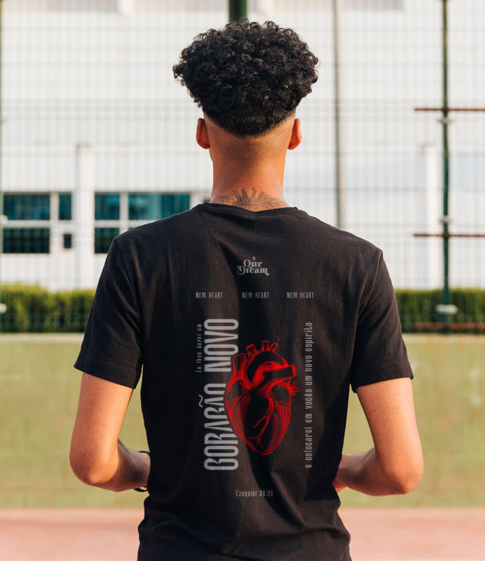 Nome do produto: Camiseta coração novo  T-shirt Pime 