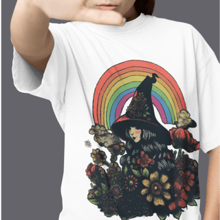 Camiseta Oversized - Arco- Íris