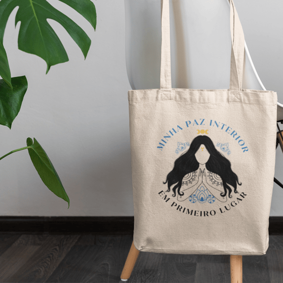 Ecobag Grande - Minha Paz Interior em Primeiro Lugar