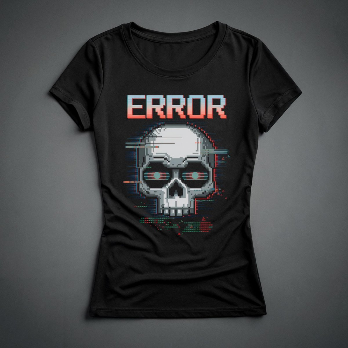 Nome do produto: Camiseta Feminina - Caveira Error