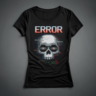 Camiseta Feminina - Caveira Error