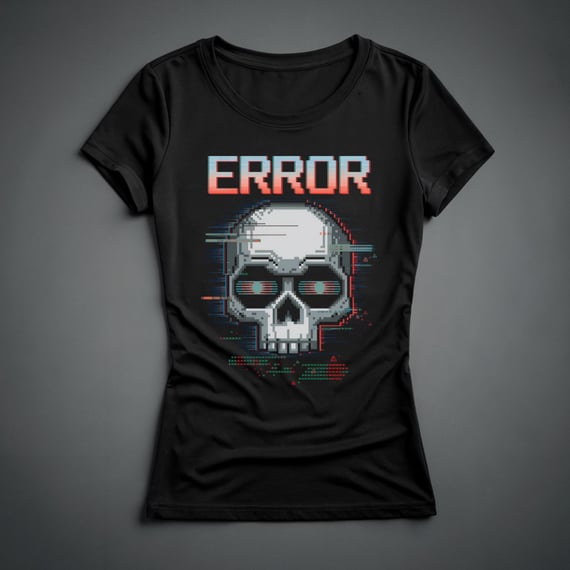 Camiseta Feminina - Caveira Error