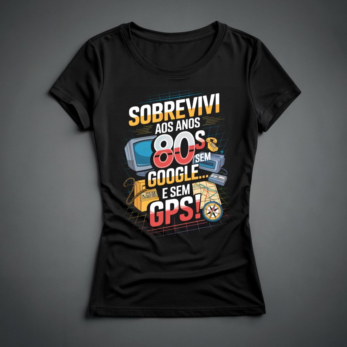 Nome do produto: Camiseta Feminina - Sem Google e GPS