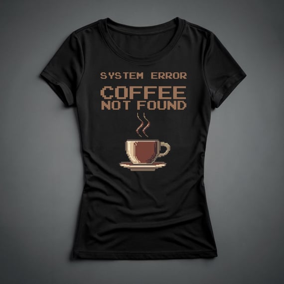 Camiseta Feminina - Coffee Not Found