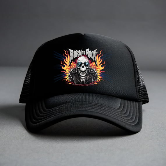 Boné Trucker - Born To Rock