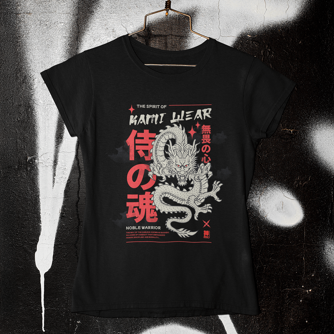 Nome do produto: Camiseta Bushido Dragon - Baby Long