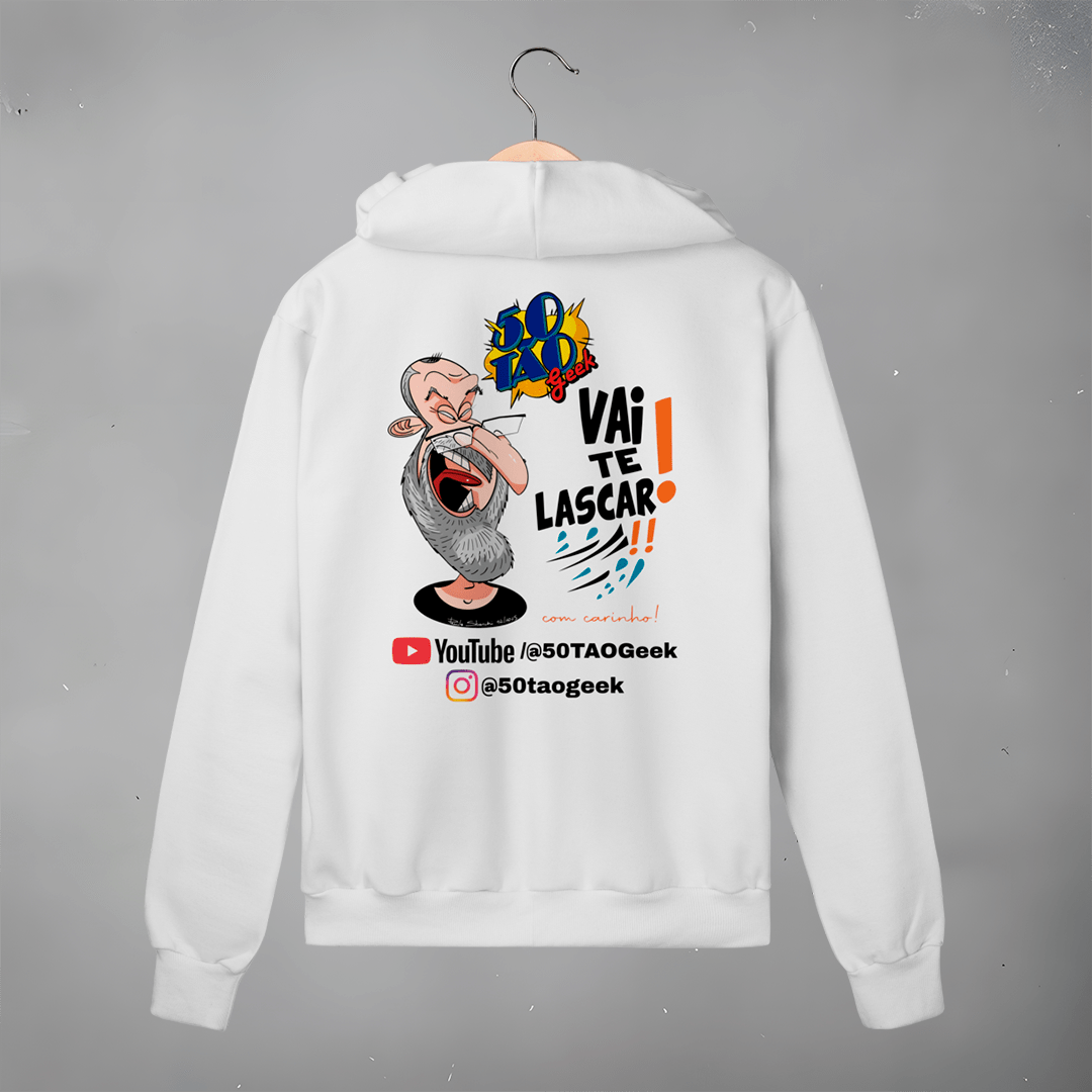 Nome do produto: Moletom 50Tao Geek - Vai te Lascar V2 Ziper (Clara)