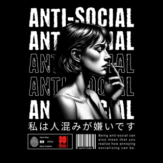 Nome do produtoMoletom Anti-Social - Zíper